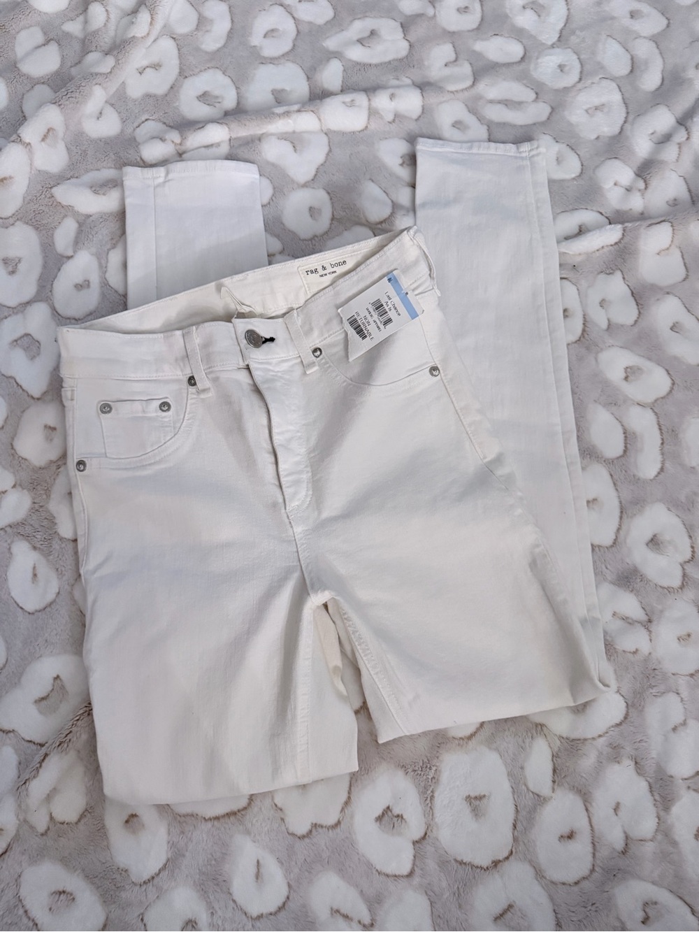 rag & bone White High-Rise Skinny Jeans L17